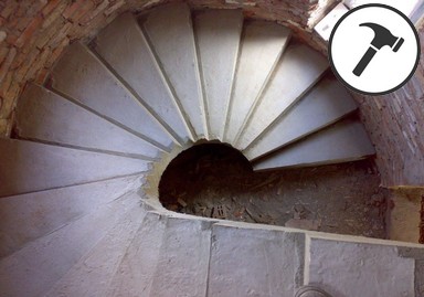 Escalera de caracol de hormigón